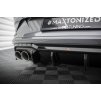 Maxton Design vložka zadního nárazníku ver.3 s imitacemi koncovek výfuku pro Cupra Formentor Mk1, černý lesklý plast ABS, s chromovými koncovkami