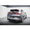 Maxton Design vložka zadního nárazníku ver.3 s imitacemi koncovek výfuku pro Cupra Formentor, černý lesklý plast ABS, s chromovými koncovkami