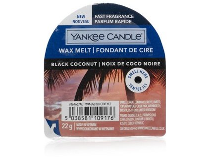 Yankee Candle vonný vosk do aromalampy nový BLACK COCONUT  22g