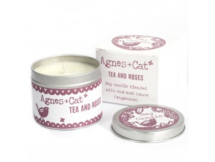 Svíčka v Plechovce - Čaj a Růže