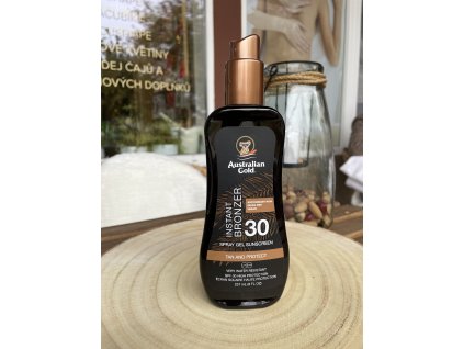 Gel na opalování Australian Gold SPF 30 Spray Gel s bronzerem-237 ml