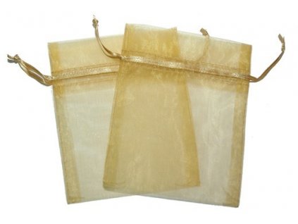 Organzový sáček zlatý  15 x 13 cm