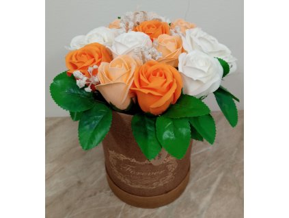 Dárkový box z mýdlových květů - 12 růží