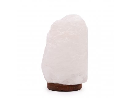 Himalájská Solná Lampa s Podstavcem bílá