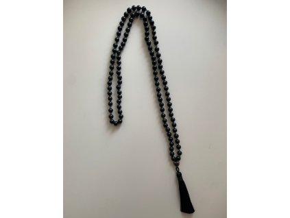 Korálky Mala ze vzácných kamenů - Černý achát