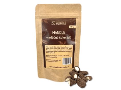 mandle v mléčné čokoládě
