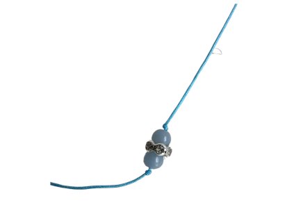 Provázkový náramek - Angelit 4 mm s přízdobou
