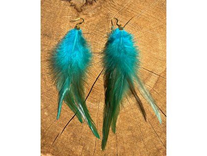 Visací náušnice z peří 1