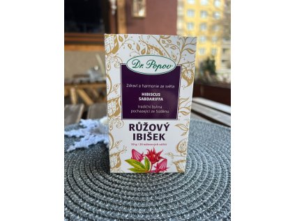 růžový ibišek bylinný čaj