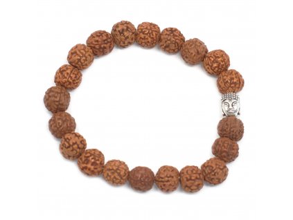 Náramek Budha rudraksha hnědý