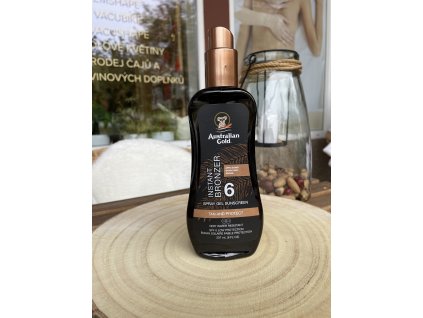 Gel na opalování Australian Gold SPF 6 Spray Gel s bronzerem-237 ml