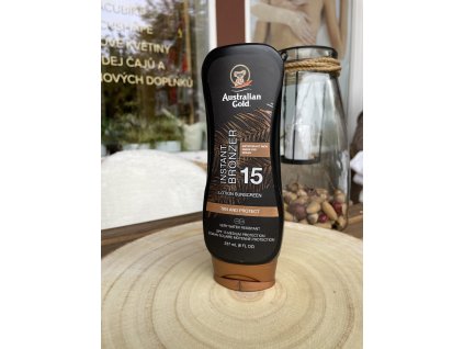 Mléko na opalování Australian gold SPF 15 s bronzerem 237 ml