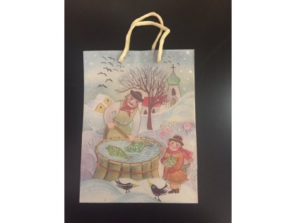 Vánoční dárková taška 18,3 x 24,3 cm