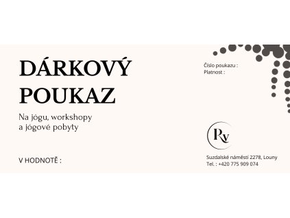 poukaz joga...