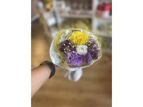 Mýdlová kytice  mix 8 květů - 1ks