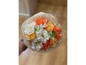 Mýdlová kytice  mix 9 květů - 1ks