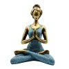 Yoga Lady Figurka - Bronzová & Tyrkysová 24cm