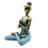 Yoga Lady Figurka - Bronzová & Tyrkysová 24cm