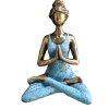 Yoga Lady Figurka - Bronzová & Tyrkysová 24cm