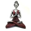 Yoga Lady Figurka - Stříbrná & Bordová 24cm
