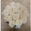 Dárkový box z mýdlových květů - 14 bílých růží