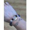 Náramek Ametyst matný + Křišťál + Obsidián černý 8 mm - KOZOROH