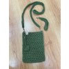 zelena hackovana kabelka s popruhem 2