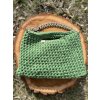 zelena hackovana kabelka s retizkem pevna