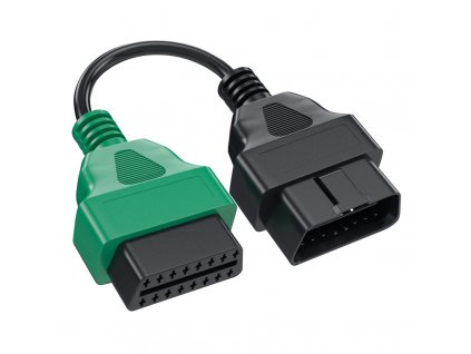 Redukce z OBD pro Fiat ECU scan Zelená - Motor, ABS, Posilovač řízení