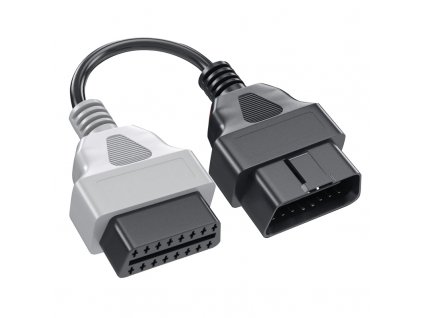 Redukce z OBD pro Fiat ECU scan Šedá - Světla, ABS, Parkovací senzory