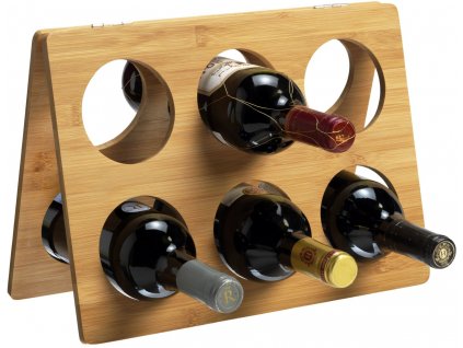 Stojan na víno pro 6 lahví RTA dřevěný skládací