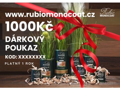 Rubio monocoat dárkový poukaz na 1000Kč