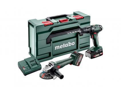 METABO Combo Set 2.4.4 18 V príklepová vŕtačka + uhlová brúska