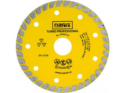 NAREX 115x22,23mm DIA deliaci kotúč na stavebné materiály TURBO PROFESSIONAL