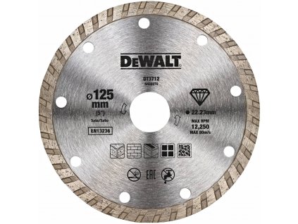 DeWALT DT3712 125x22.23mm DIA kotúč Turbo na murovacie materiály