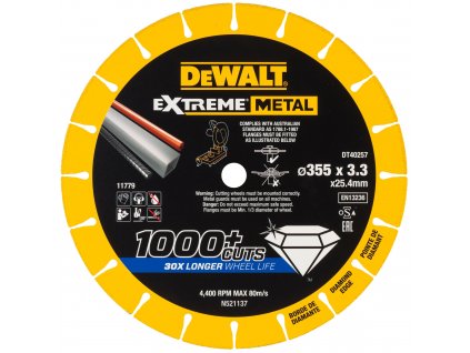 DeWALT DT40257 355x25.4mm diamantový kotúč na kov Extreme Metal