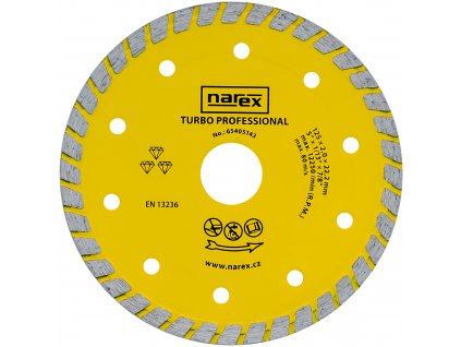 NAREX 125x22.23mm DIA deliaci kotúč na stavebné materiály TURBO PROFESSIONAL
