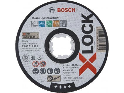 BOSCH Multi Material univerzální dělící kotouč X-LOCK (115/1.0 mm)