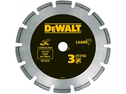 DeWALT DT3763 230x22,23mm diamantový kotúč na tvrdé materiály a žulu
