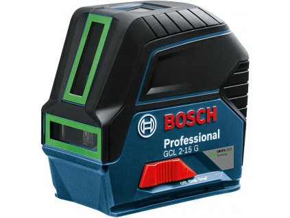 BOSCH GCL 2-15 G zelený křížový laser s kufrem