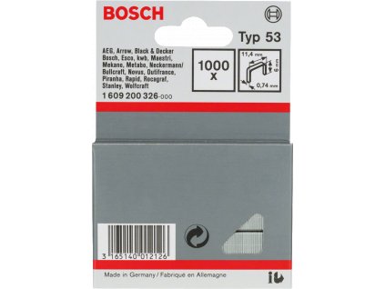 BOSCH spony typ 53 - šírka 11,4 mm, dĺžka 6 mm, 1000 ks