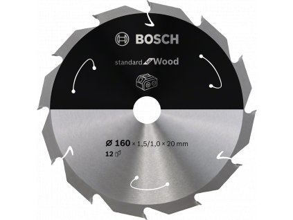 BOSCH 160x20mm Standard for Wood (12 zubů)