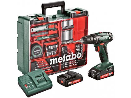 METABO BS 18 Set (2x2Ah) aku vŕtačka + mobilná dielňa