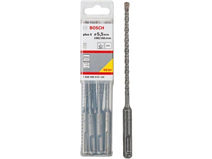 BOSCH 10 ks vrtáků 5.5x100mm SDS-plus-5