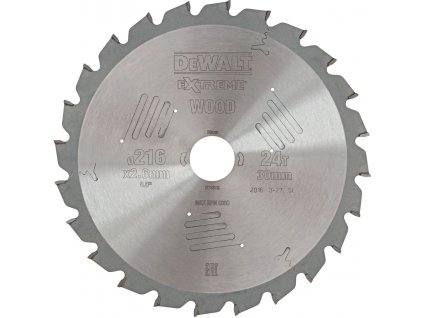 DeWALT pilový kotouč na dřevo 216x30mm (24z)