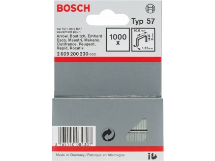 BOSCH spony typ 57 - šírka 10,6 mm, dĺžka 8 mm, balenie 1000 ks