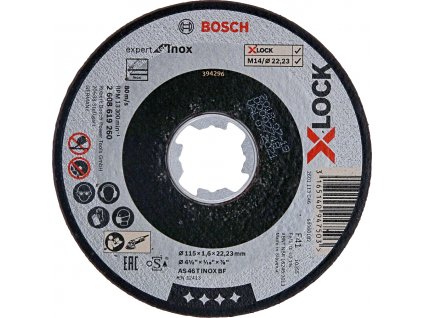 BOSCH Expert for Inox dělící kotouč na nerez X-LOCK (115/1.6 mm)