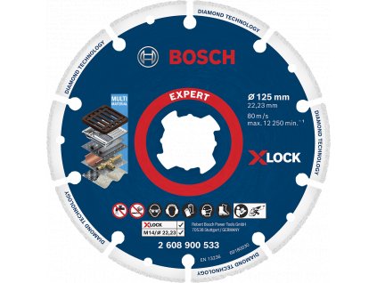 BOSCH Expert 125mm DIA kotúč na kov Diamond Metal Wheel X-LOCK