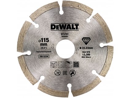 DeWALT DT3701 115x22.23mm diamantový kotúč na rezanie betónu a tehál