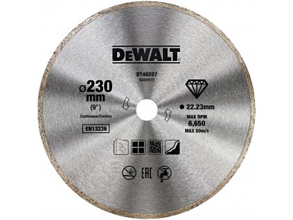 DeWALT DT40207 230x22,23mm DIA kotúč pre suché rezanie tvrdých materiálov
